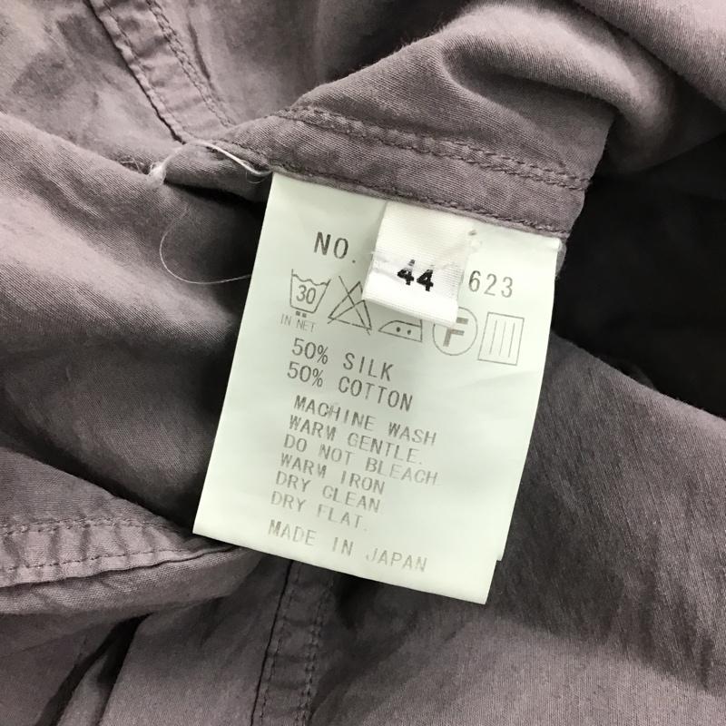 ファクトタム FACTOTUM シャツ、ブラウス 長袖 七分袖シャツ 44 無地 灰 / グレー /  メンズ USED 古着 中古 10090452