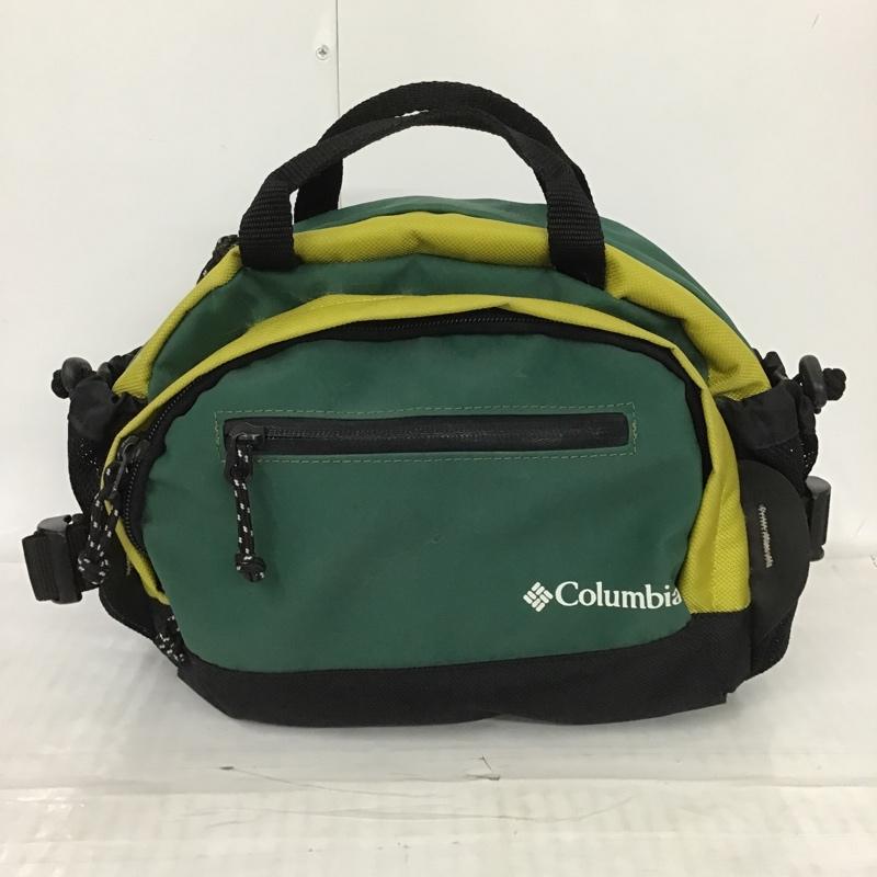 コロンビア Columbia ウエストバッグ ウエストバッグ 210 PU1922 ロゴ、文字 黒 / ブラック / X 緑 / グリーン / X 黄 / イエロー / メンズ USED 古着 中古 10090474