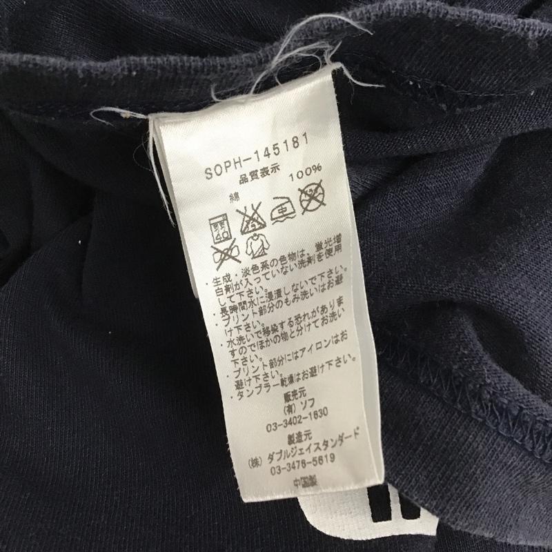 ソフネット SOPHNET. Tシャツ 半袖 SOPH-145181 VANS M ロゴ、文字 紺 / ネイビー / メンズ USED 古着 中古 10090503
