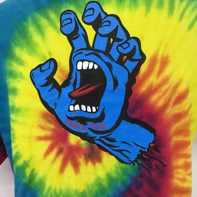 サンタクルーズ SANTA CRUZ Tシャツ 半袖 ScreaminHand タイダイ M ワンポイント マルチカラー / マルチカラー / メンズ USED 古着 中古 10090508