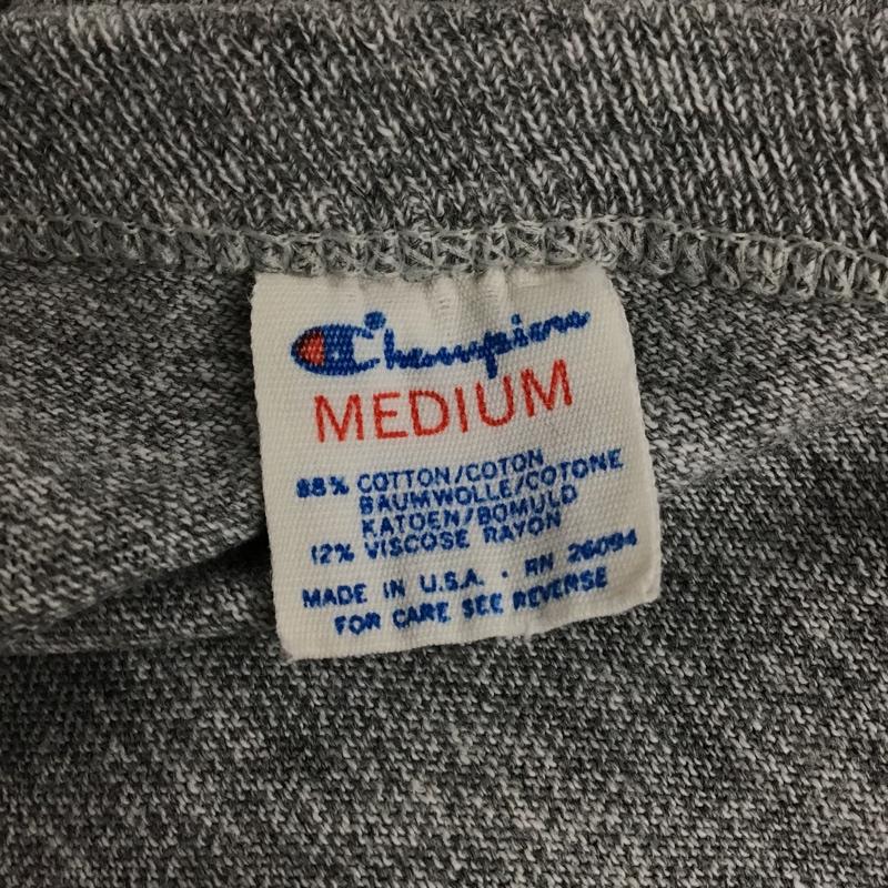 チャンピオン Champion Tシャツ 半袖 プリント M ロゴ、文字 灰 / グレー /  メンズ USED 古着 中古 10090512