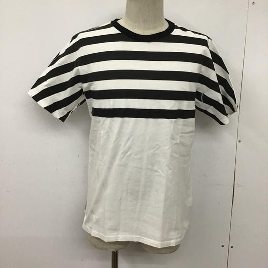 ザパーキングギンザ THE PARK・ING GINZA Tシャツ 半袖 3.9 OVERPRINTED STRIPE M ボーダー柄 白 / ホワイト / X 黒 / ブラック /  メンズ USED 古着 中古 10090530