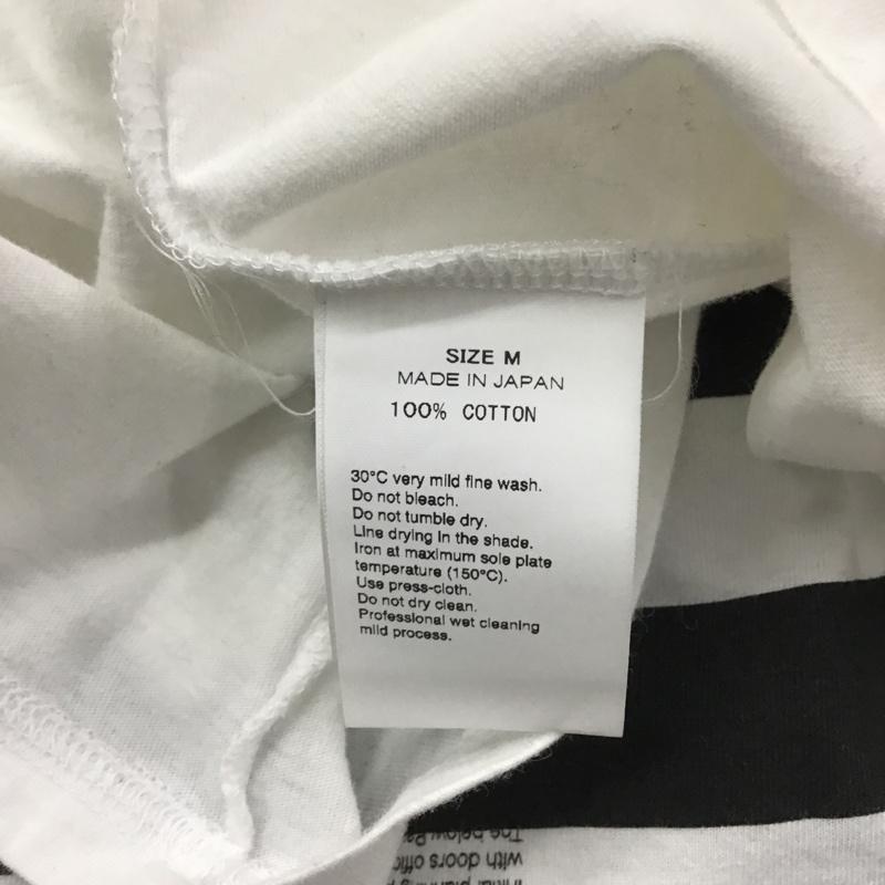ザパーキングギンザ THE PARK・ING GINZA Tシャツ 半袖 3.9 OVERPRINTED STRIPE M ボーダー柄 白 / ホワイト / X 黒 / ブラック / メンズ USED 古着 中古 10090530