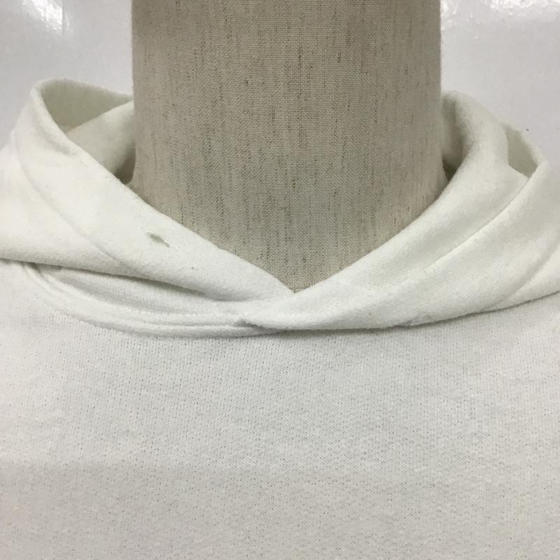 ドゥーナッシングコングレス do nothing congress パーカー 長袖 19-02030M sacai 裏起毛 2 ロゴ、文字 白 / ホワイト / メンズ USED 古着 中古 10090534
