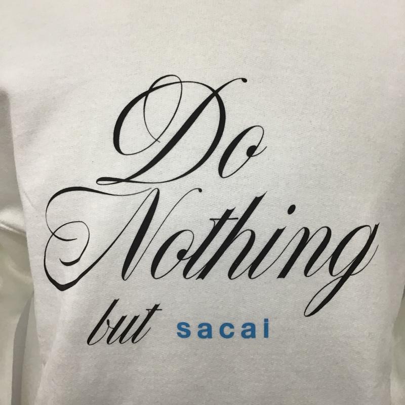 ドゥーナッシングコングレス do nothing congress パーカー 長袖 19-02030M sacai 裏起毛 2 ロゴ、文字 白 / ホワイト / メンズ USED 古着 中古 10090534