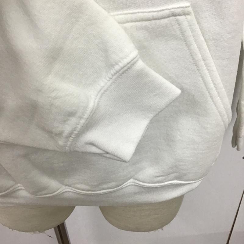 ドゥーナッシングコングレス do nothing congress パーカー 長袖 19-02030M sacai 裏起毛 2 ロゴ、文字 白 / ホワイト / メンズ USED 古着 中古 10090534