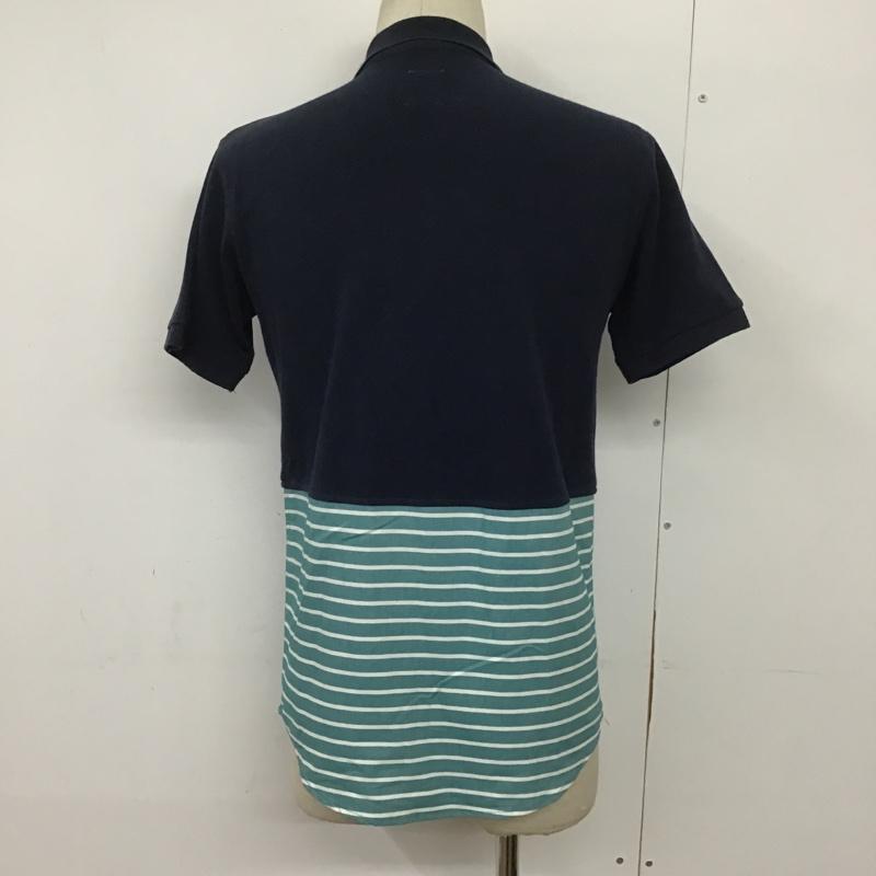 ミスタージェントルマン MR.GENTLEMAN ポロシャツ 半袖 MG14F-CS11 COMBINATION POLO SHIRTS S ボーダー柄 紺 / ネイビー / X 緑 / グリーン / メンズ USED 古着 中古 10090551
