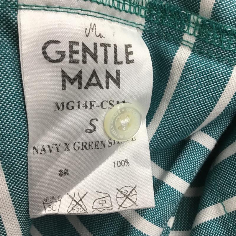 ミスタージェントルマン MR.GENTLEMAN ポロシャツ 半袖 MG14F-CS11 COMBINATION POLO SHIRTS S ボーダー柄 紺 / ネイビー / X 緑 / グリーン / メンズ USED 古着 中古 10090551