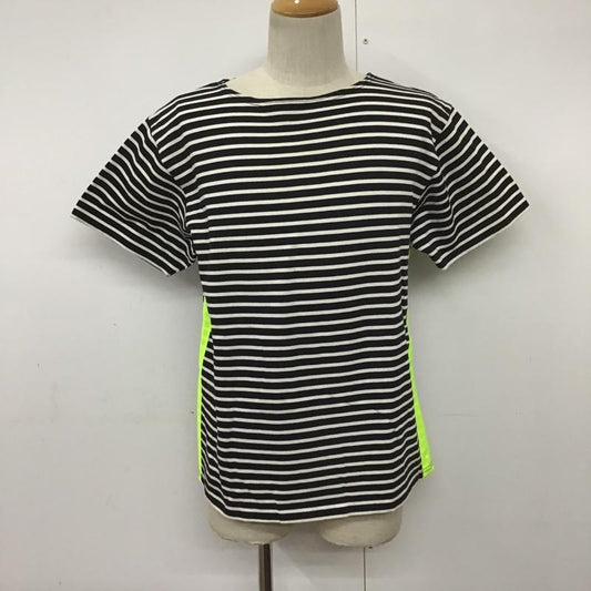 ソフネット SOPHNET. Tシャツ 半袖 SOPH-160003 ボートネック S ボーダー柄 白 / ホワイト / X 黒 / ブラック / X 黄緑 / イエローグリーン /  メンズ USED 古着 中古 10090598