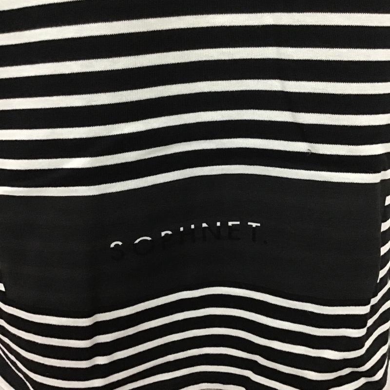 ソフネット SOPHNET. Tシャツ 半袖 SOPH-160003 ボートネック S ボーダー柄 白 / ホワイト / X 黒 / ブラック / X 黄緑 / イエローグリーン / メンズ USED 古着 中古 10090598