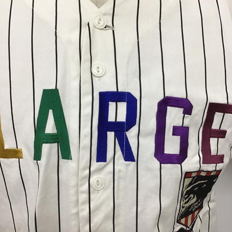 エクストララージ XLARGE シャツ、ブラウス 半袖 01192302 ベースボールシャツ S ロゴ、文字 白 / ホワイト / X 黒 / ブラック / メンズ USED 古着 中古 10090599