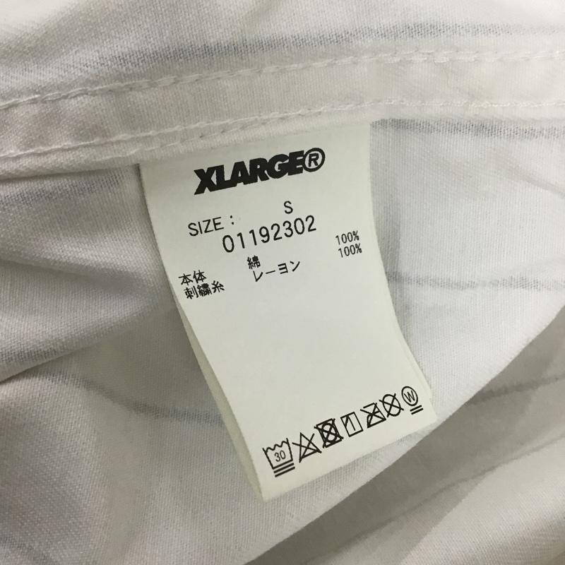 エクストララージ XLARGE シャツ、ブラウス 半袖 01192302 ベースボールシャツ S ロゴ、文字 白 / ホワイト / X 黒 / ブラック / メンズ USED 古着 中古 10090599