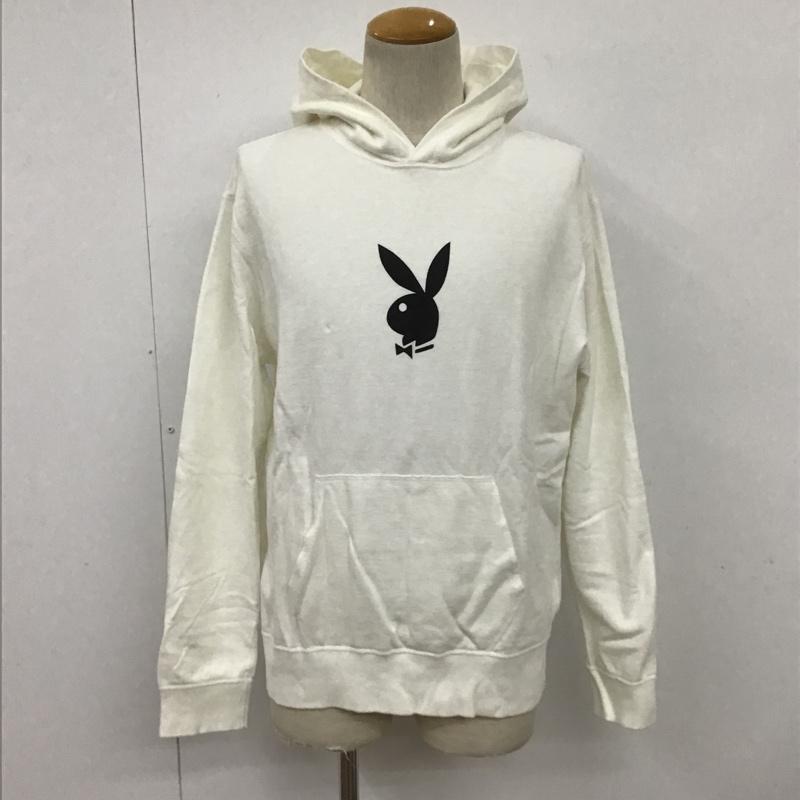 ザプール the POOL パーカー 長袖 POM-1578-A PLAY BOY プルオーバー M ワンポイント 白 / ホワイト / メンズ USED 古着 中古 10090623