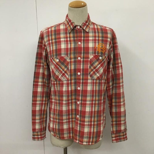 エフシーレアルブリストル F.C.Real Bristol シャツ、ブラウス 長袖 FCRB-112008 SOPHNET 刺繍 ロゴ M チェック 赤 / レッド / X 白 / ホワイト / X 灰 / グレー / X 橙 / オレンジ /  メンズ USED 古着 中古 10090633