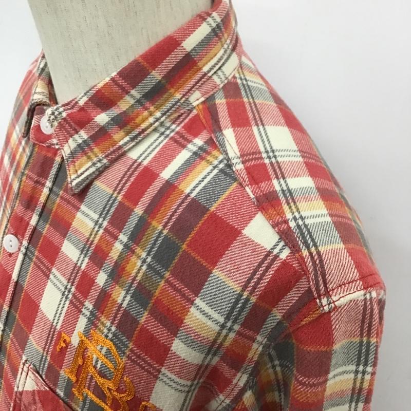 エフシーレアルブリストル F.C.Real Bristol シャツ、ブラウス 長袖 FCRB-112008 SOPHNET 刺繍 ロゴ M チェック 赤 / レッド / X 白 / ホワイト / X 灰 / グレー / X 橙 / オレンジ /  メンズ USED 古着 中古 10090633