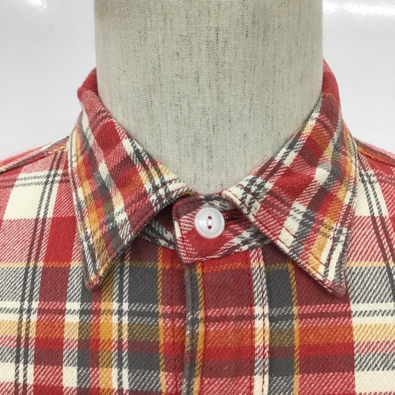 エフシーレアルブリストル F.C.Real Bristol シャツ、ブラウス 長袖 FCRB-112008 SOPHNET 刺繍 ロゴ M チェック 赤 / レッド / X 白 / ホワイト / X 灰 / グレー / X 橙 / オレンジ /  メンズ USED 古着 中古 10090633