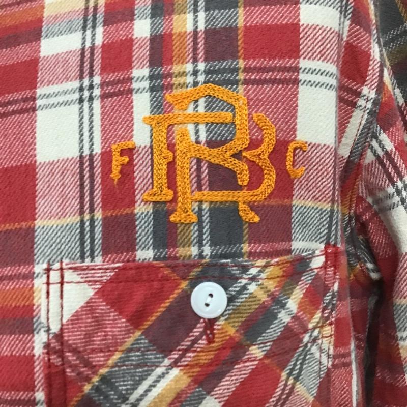エフシーレアルブリストル F.C.Real Bristol シャツ、ブラウス 長袖 FCRB-112008 SOPHNET 刺繍 ロゴ M チェック 赤 / レッド / X 白 / ホワイト / X 灰 / グレー / X 橙 / オレンジ /  メンズ USED 古着 中古 10090633
