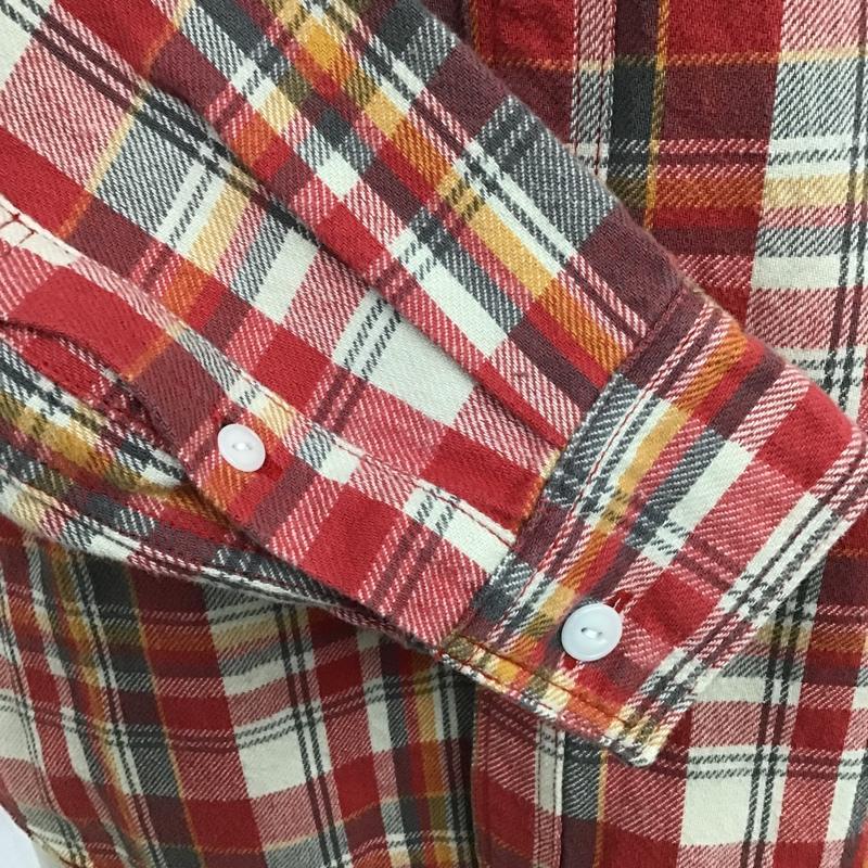 エフシーレアルブリストル F.C.Real Bristol シャツ、ブラウス 長袖 FCRB-112008 SOPHNET 刺繍 ロゴ M チェック 赤 / レッド / X 白 / ホワイト / X 灰 / グレー / X 橙 / オレンジ /  メンズ USED 古着 中古 10090633