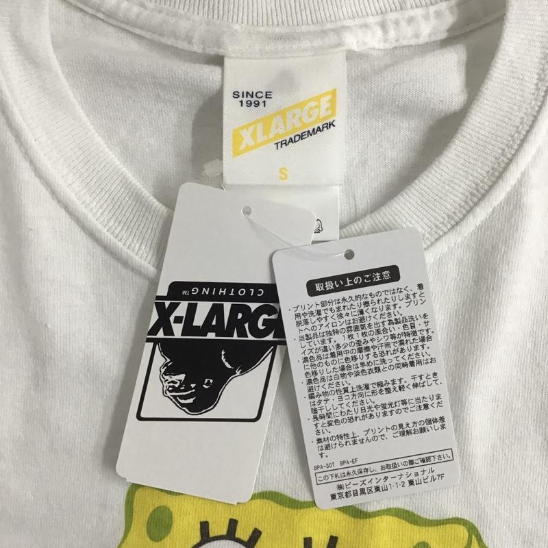 エクストララージ XLARGE Tシャツ 半袖 0142132 スポンジボブ タグ付き S キャラクター 白 / ホワイト / メンズ USED 古着 中古 10090634