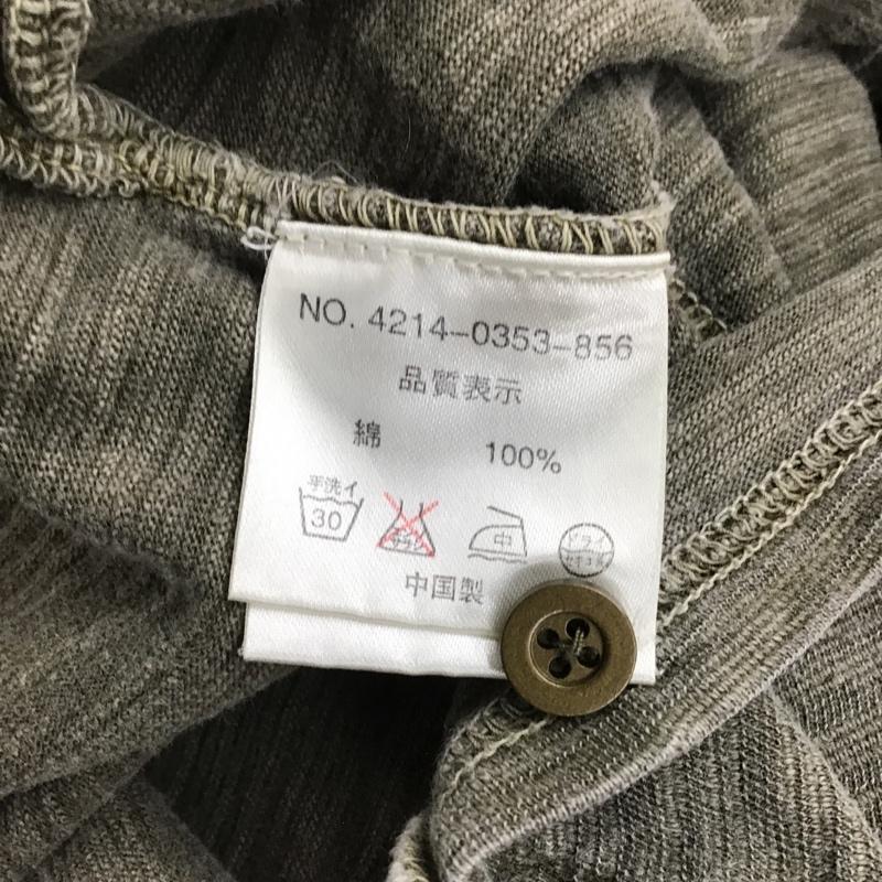 ビームス BEAMS カットソー 長袖 4214-0353-856 ヘンリーネック 無地 カーキ / カーキ / メンズ USED 古着 中古 10090644
