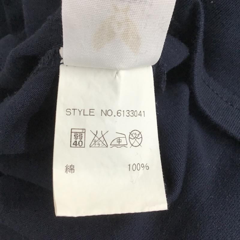 アヴィレックス AVIREX ポロシャツ 長袖 6133041 M ロゴ、文字 紺 / ネイビー / メンズ USED 古着 中古 10090649