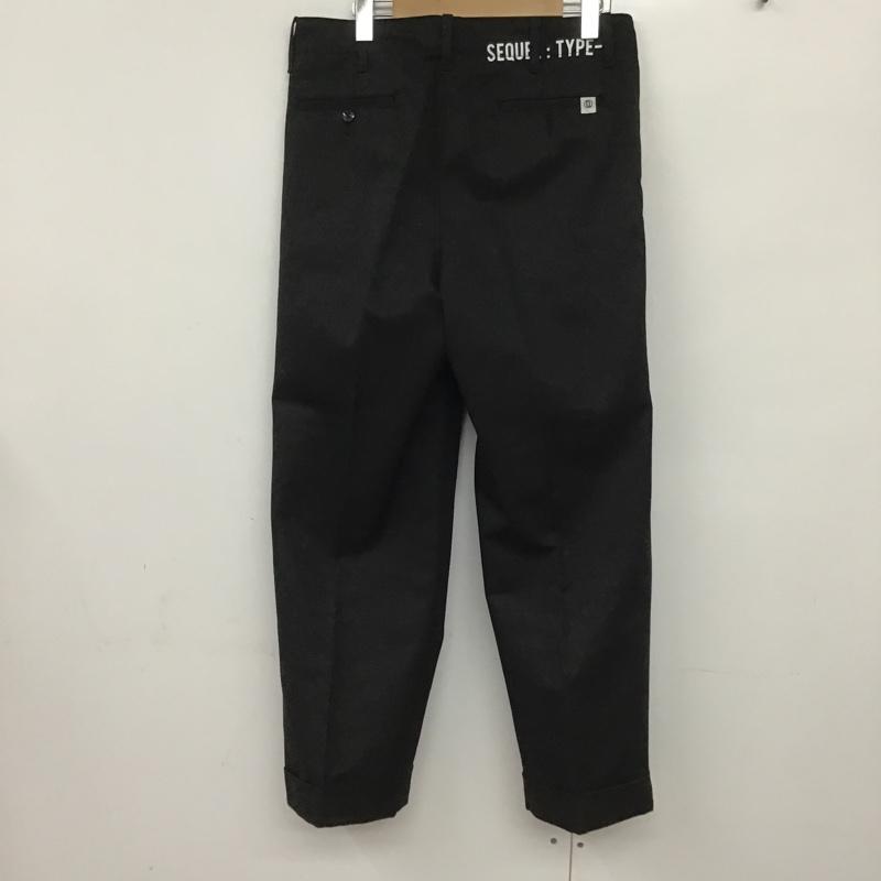 シークエル SEQUEL パンツ チノパン TYPE-C ツータックパンツ M ロゴ、文字 黒 / ブラック / メンズ USED 古着 中古 10090651