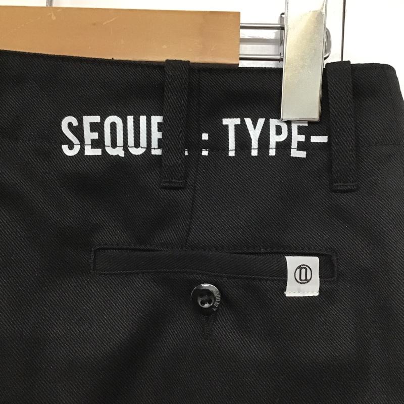 シークエル SEQUEL パンツ チノパン TYPE-C ツータックパンツ M ロゴ、文字 黒 / ブラック / メンズ USED 古着 中古 10090651