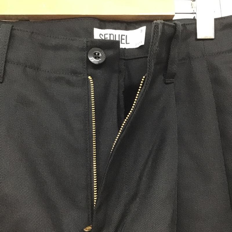 シークエル SEQUEL パンツ チノパン TYPE-C ツータックパンツ M ロゴ、文字 黒 / ブラック / メンズ USED 古着 中古 10090651