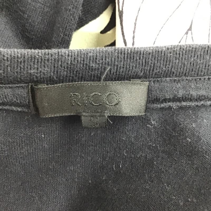 リコ RICO Tシャツ 半袖 バックプリント S ロゴ、文字 紺 / ネイビー /  メンズ USED 古着 中古 10090652