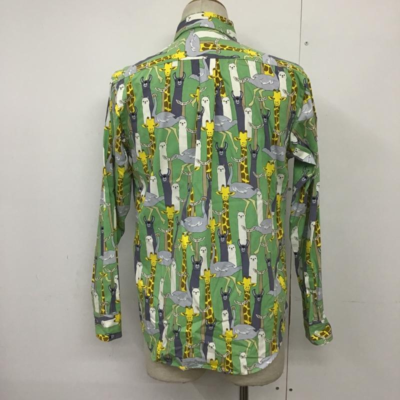古着 USED シャツ、ブラウス 長袖 ボタンダウン 動物 M 総柄 マルチカラー / マルチカラー / メンズ USED 古着 中古 10090655