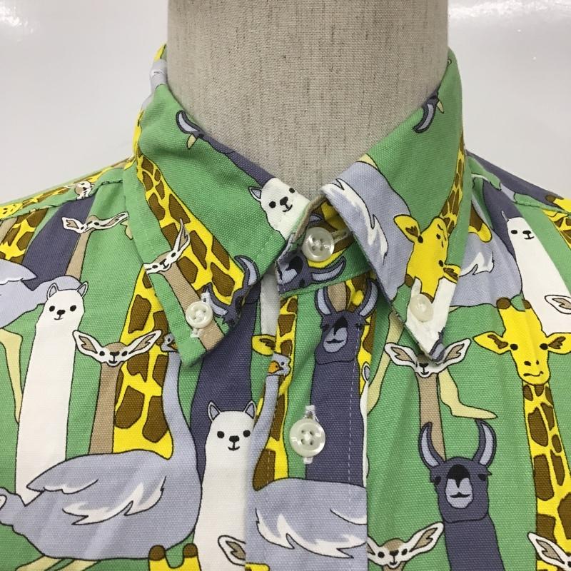 古着 USED シャツ、ブラウス 長袖 ボタンダウン 動物 M 総柄 マルチカラー / マルチカラー / メンズ USED 古着 中古 10090655