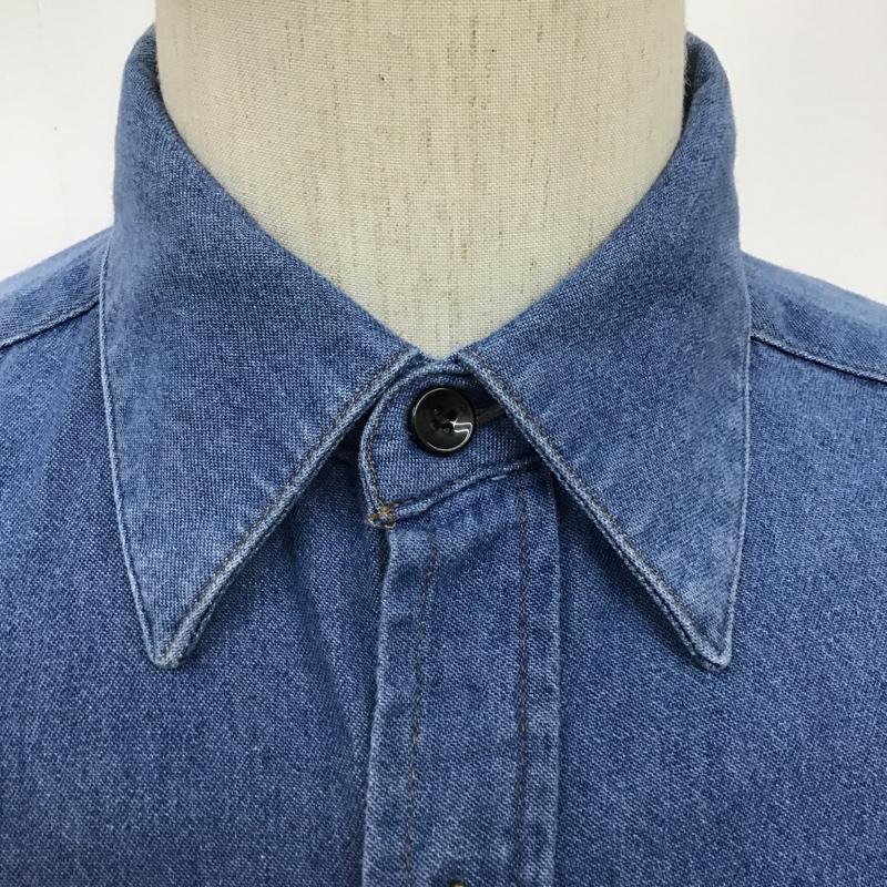 古着 USED シャツ、ブラウス 長袖 SP6000-D デニムシャツ 無地 青 / ブルー /  メンズ USED 古着 中古 10090662