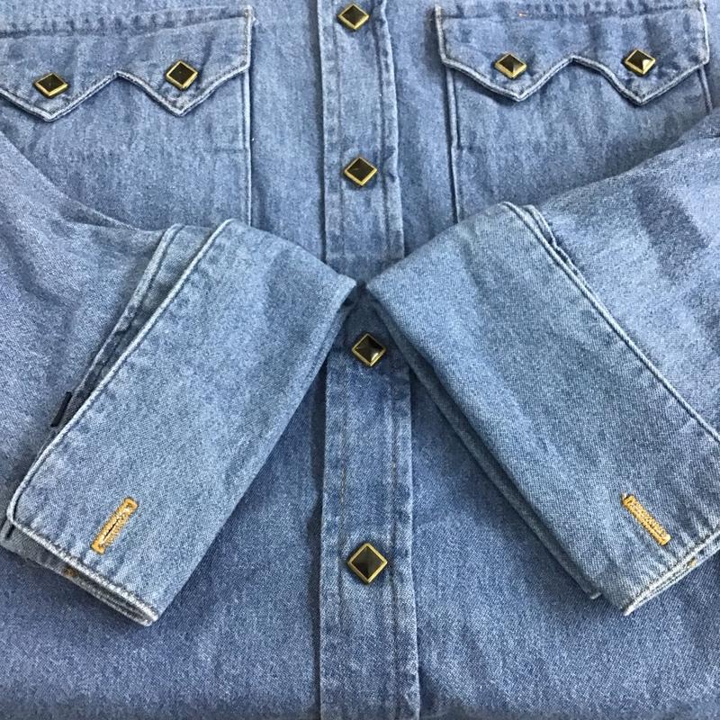 古着 USED シャツ、ブラウス 長袖 SP6000-D デニムシャツ 無地 青 / ブルー /  メンズ USED 古着 中古 10090662