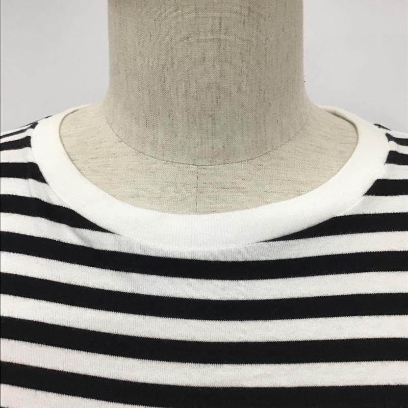 ユニフォームエクスペリメント uniform experiment Tシャツ 長袖 UE-170061 Fake Layerd Line Logo Border Tee ロゴ 2 ボーダー柄 白 / ホワイト / X 黒 / ブラック / X 紫 / パープル /  メンズ USED 古着 中古 10090666