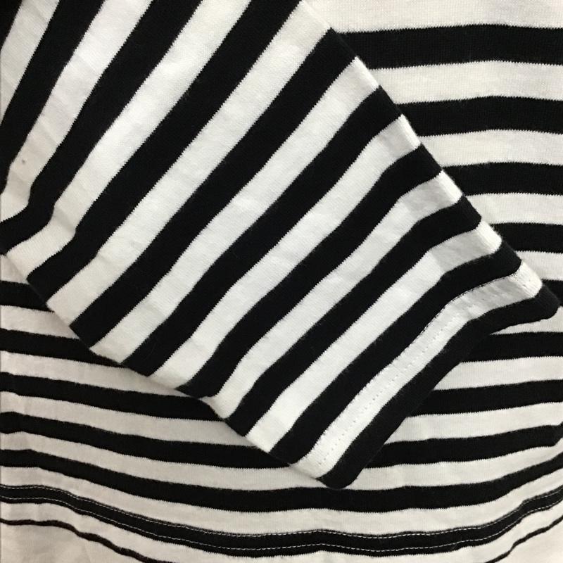 ユニフォームエクスペリメント uniform experiment Tシャツ 長袖 UE-170061 Fake Layerd Line Logo Border Tee ロゴ 2 ボーダー柄 白 / ホワイト / X 黒 / ブラック / X 紫 / パープル / メンズ USED 古着 中古 10090666