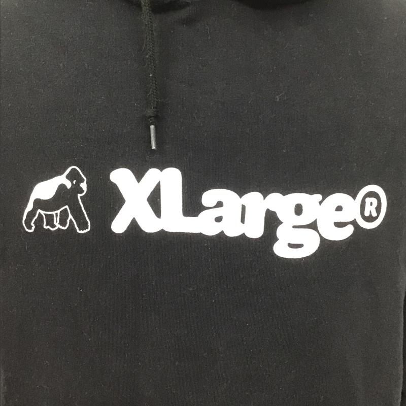 エクストララージ XLARGE パーカー 長袖 01174209 WALKING APE PULLOVER HOODED SWEAT M ロゴ、文字 黒 / ブラック / メンズ USED 古着 中古 10090671