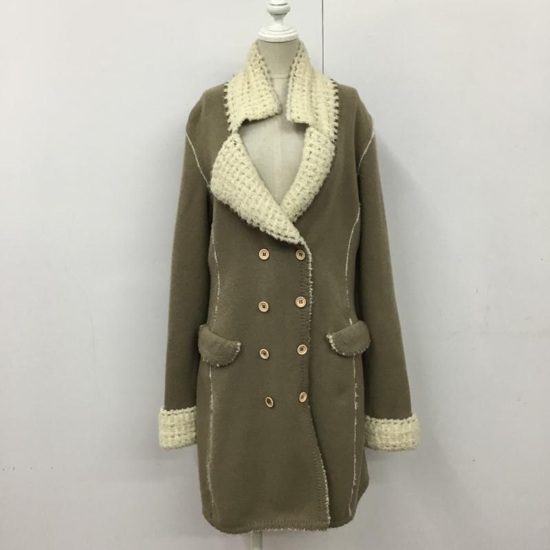 古着 USED コート コート一般 46 無地 ベージュ / ベージュ / レディース USED 古着 中古 10090681