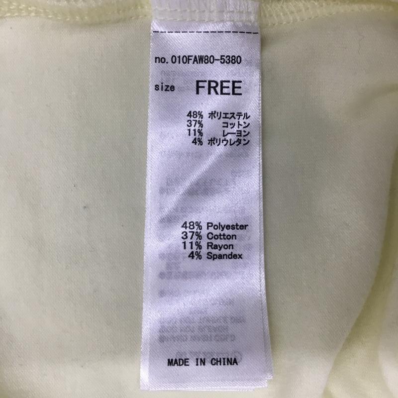 マウジー MOUSSY カットソー 長袖 010FAW80-5380 LONG SLEEVE JERSEY FREE 無地 黄 / イエロー /  レディース USED 古着 中古 10090683