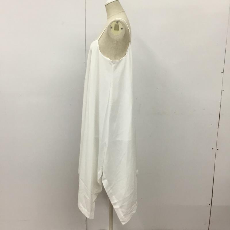 アイテムズ アーバンリサーチ ITEMS URBAN RESEARCH ワンピース ひざ丈スカート タグ付 アシメントリーワンピース FREE 無地 白 / ホワイト / レディース USED 古着 中古 10090686