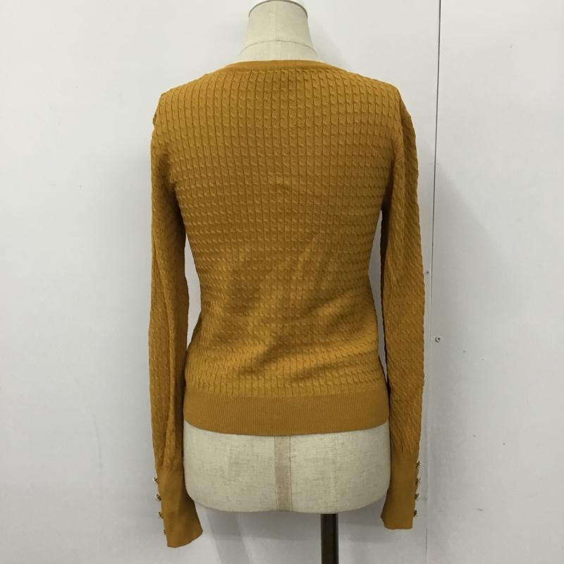 ザラ ZARA ニット、セーター 長袖 M 無地 マスタード / マスタード / レディース USED 古着 中古 10090699