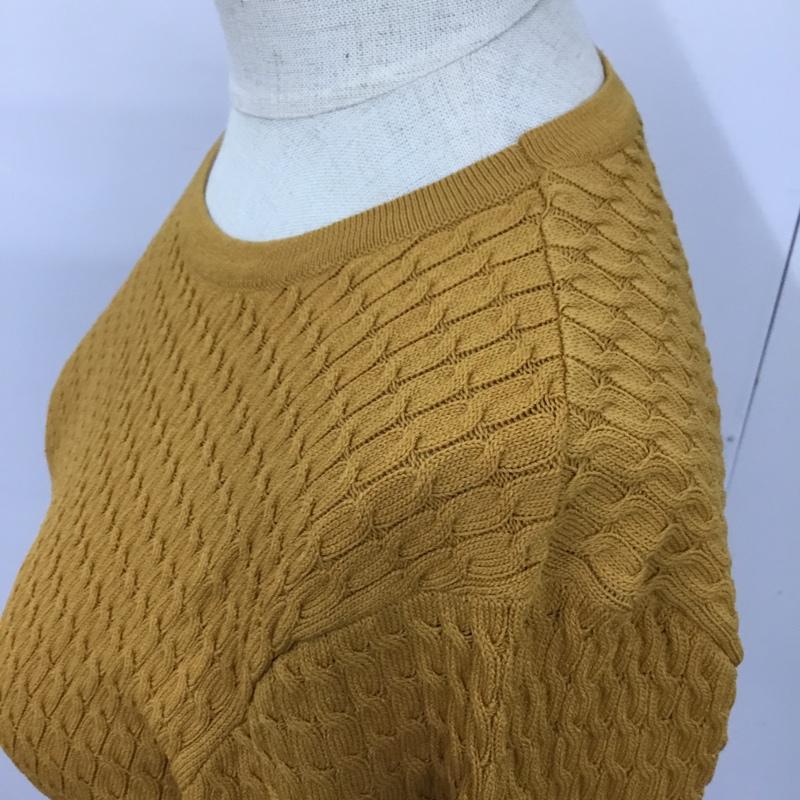 ザラ ZARA ニット、セーター 長袖 M 無地 マスタード / マスタード / レディース USED 古着 中古 10090699