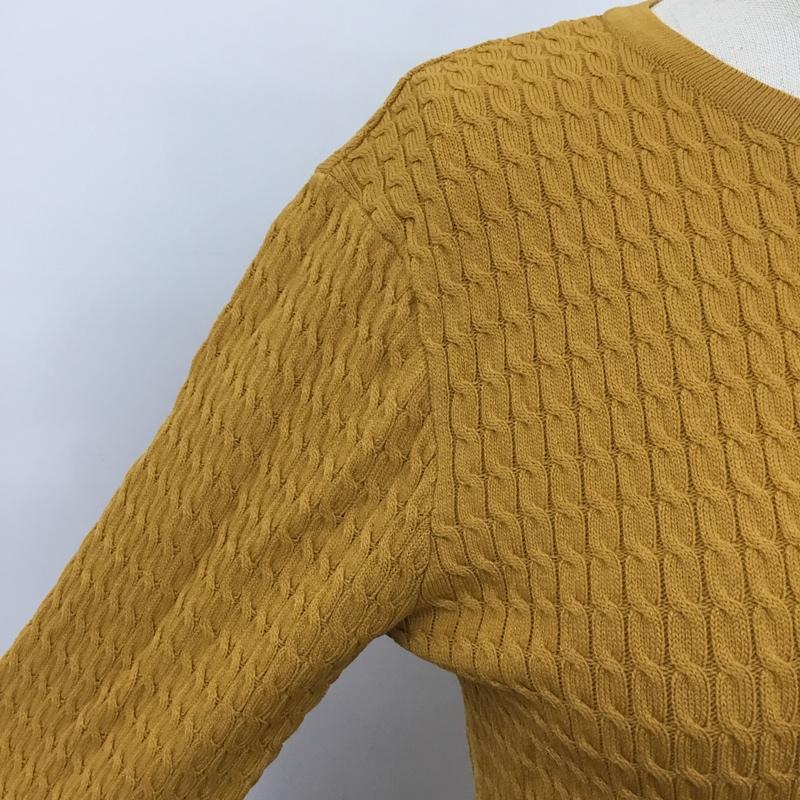 ザラ ZARA ニット、セーター 長袖 M 無地 マスタード / マスタード / レディース USED 古着 中古 10090699