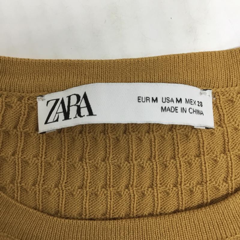 ザラ ZARA ニット、セーター 長袖 M 無地 マスタード / マスタード / レディース USED 古着 中古 10090699