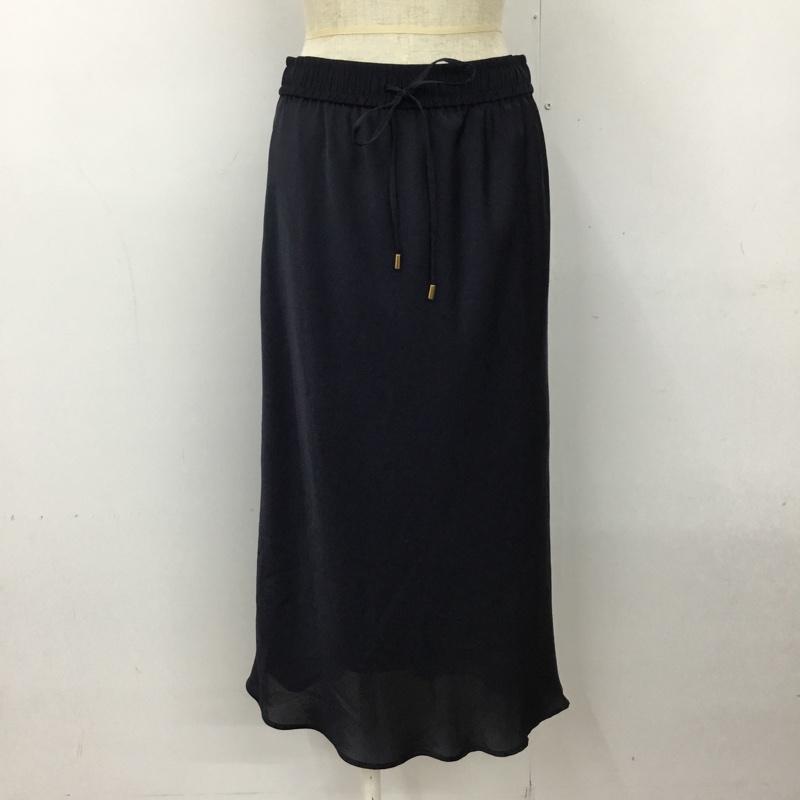 グリーンレーベルリラクシング green label relaxing スカート ひざ丈スカート 無地 紺 / ネイビー / レディース USED 古着 中古 10090729