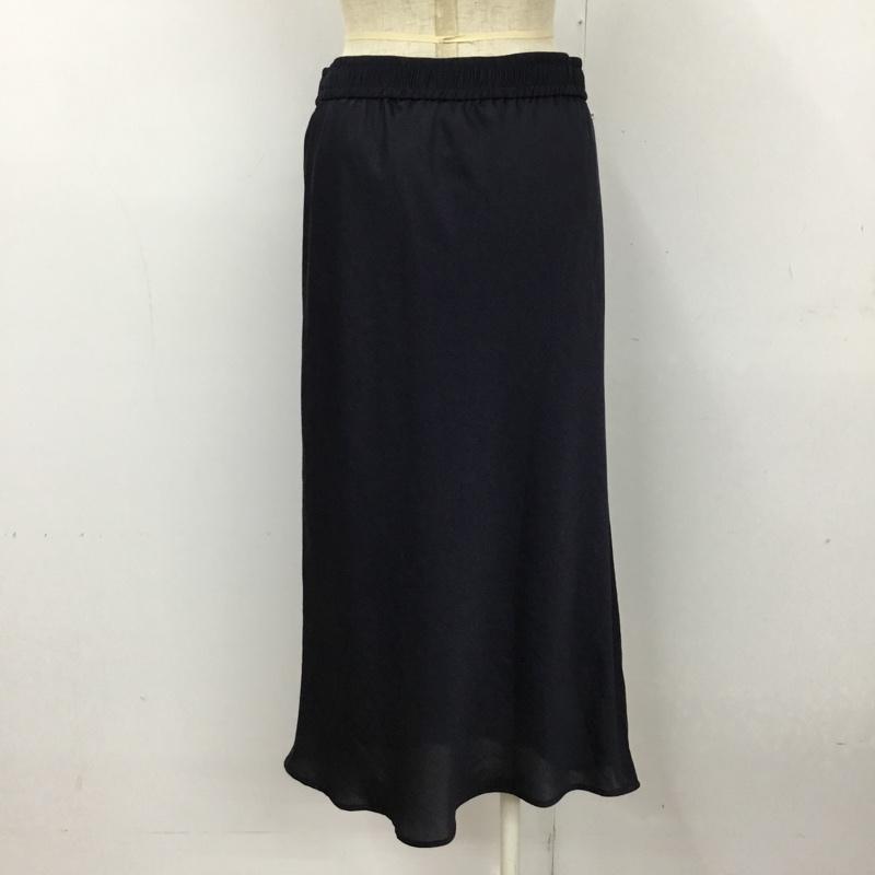 グリーンレーベルリラクシング green label relaxing スカート ひざ丈スカート 無地 紺 / ネイビー / レディース USED 古着 中古 10090729