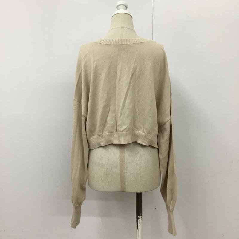 ローリーズファーム LOWRYS FARM カーディガン 長袖 FREE 無地 ベージュ / ベージュ / レディース USED 古着 中古 10090736