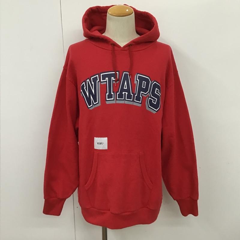 ダブルタップス WTAPS パーカー 長袖 201ATDT-CSM18 DAWN DESIGN HOODED 1 ロゴ、文字 赤 / レッド / メンズ USED 古着 中古 10090741