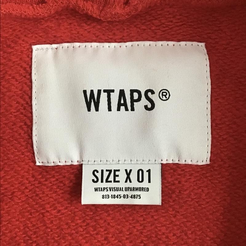 ダブルタップス WTAPS パーカー 長袖 201ATDT-CSM18 DAWN DESIGN HOODED 1 ロゴ、文字 赤 / レッド / メンズ USED 古着 中古 10090741