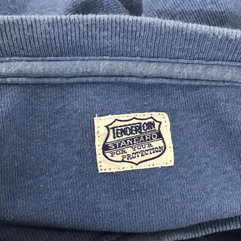 テンダーロイン TENDERLOIN Tシャツ 長袖 胸ポケット S 無地 青 / ブルー /  メンズ USED 古着 中古 10090743