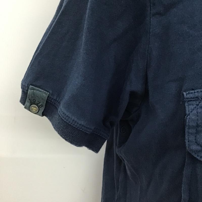 ディーゼル DIESEL ポロシャツ 長袖 S ロゴ、文字 紺 / ネイビー / メンズ USED 古着 中古 10090764